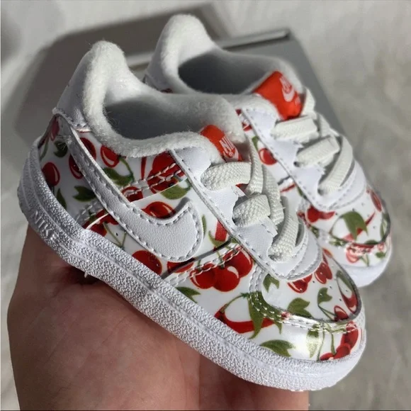 Nike Air Force 1 Crib SE Sneakers Limited Edition Cherries Infant Unisex 2C/3C - Picture 2 of 6